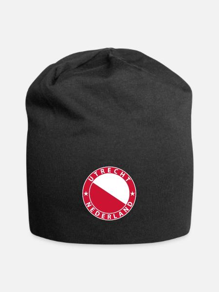 Utrecht - Jersey-Beanie - Schwarz