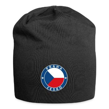 Prag - Jersey-Beanie - Schwarz - Vorne