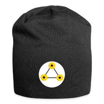 Signe triangulaire - Bonnet en jersey - noir - Devant