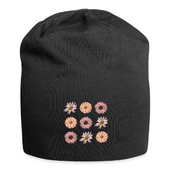 Blume pastell Blume Blumen pastell Blumen flieder - Jersey-Beanie - Schwarz - Vorne