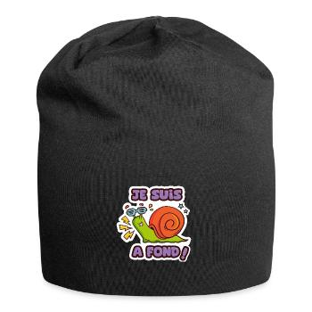 je suis a fond humour dôles - Bonnet en jersey - noir - Devant