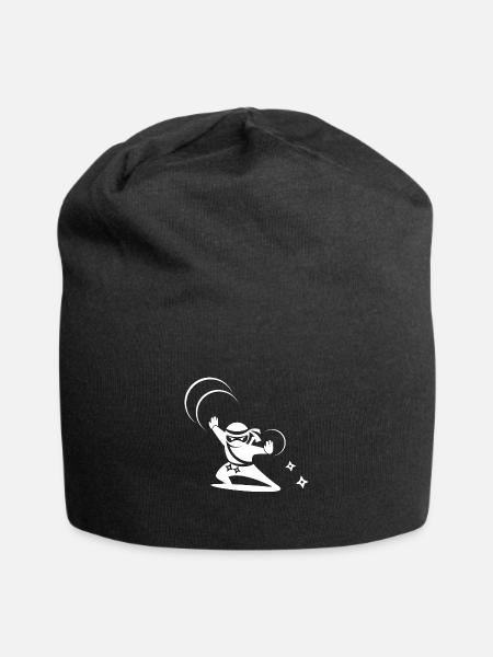 Ninja Sterne Samurai Schulkind Schulanfang - Jersey-Beanie - Schwarz