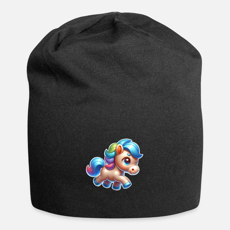 Pony - Jersey-Beanie - Schwarz