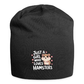 Hamster - Jersey-Beanie - Schwarz - Vorne