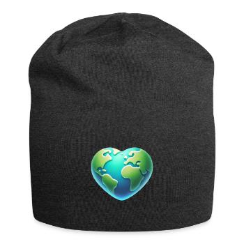 HeartShaped Earth Eco Design - Jersey Beanie - charcoal grey - Front