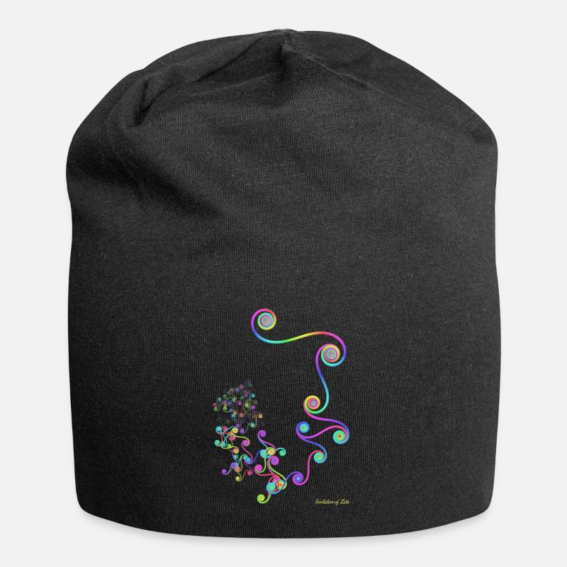 Evolution de Zeta - très colorée et au format 3: 2 - Bonnet en jersey - noir