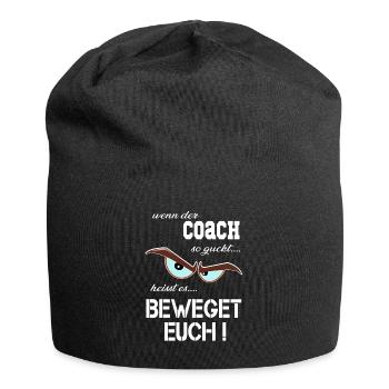 Sportlehrer, Coach, trainer & Übungsleiter T Shirt - Jersey-Beanie - Schwarz - Vorne