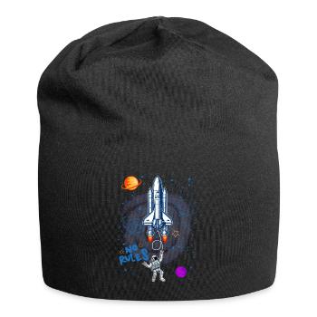 Lustiger Astronaut Spaceman Raumschiff Geschenk - Jersey-Beanie - Schwarz - Vorne