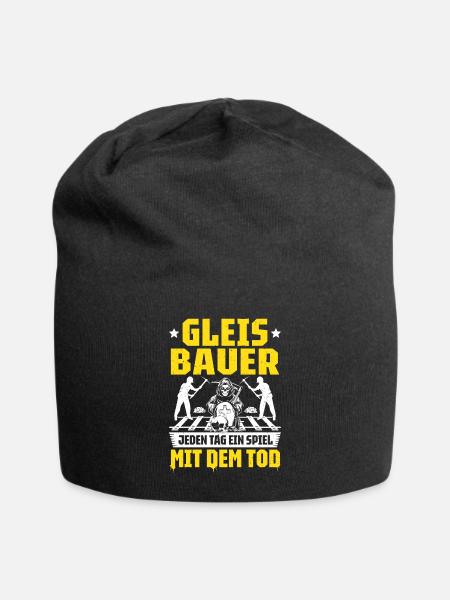 Gleisbauer Schienenarbeiter Gleisbau Track Laborer - Jersey-Beanie - Schwarz