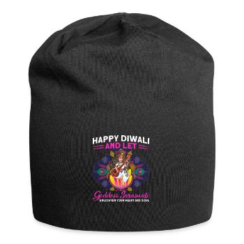Diwali Hindus Sikh Festival of Lights Gift - Jersey Beanie - black - Front