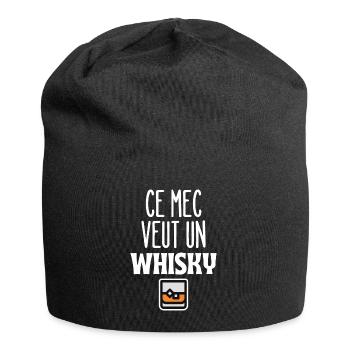 Ce mec veut un whisky - Bonnet en jersey - noir - Devant