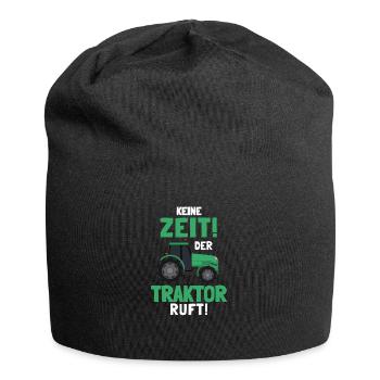 Traktorfahrer Trecker Traktor Landmaschine - Jersey-Beanie - Schwarz - Vorne