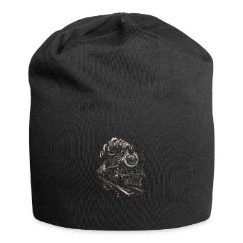 Dampflokomotive Dampflok Eisebahner Geschenk Lok - Jersey-Beanie - Schwarz - Vorne