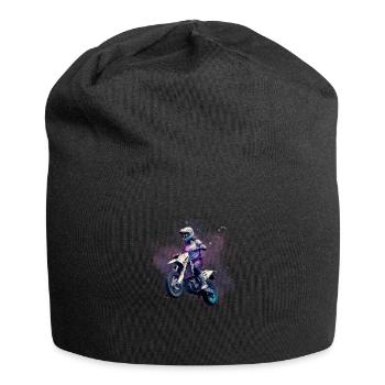 Motocross Biker Motorcyclist Supemoto - Jersey Beanie - black - Front