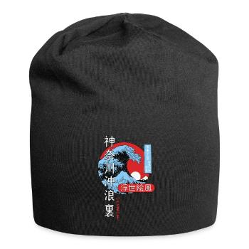 the big wave off Kanagawa, Japan - Jersey Beanie - black - Front