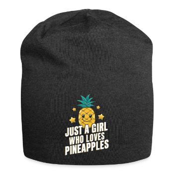 Pineapple tropical hawaiian fruit - Jersey Beanie - charcoal grey - Front