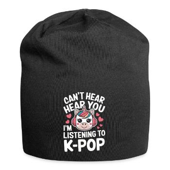 Musique K-Pop Pop Coréenne - Bonnet en jersey - noir - Devant