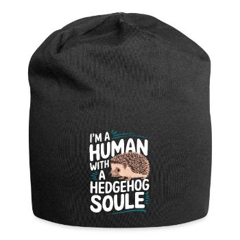 hérisson animal épineux hérisson - Bonnet en jersey - noir - Devant