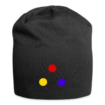 Sphären der Primärfarbe - Jersey-Beanie - Schwarz - Vorne