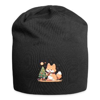 Red Panda Christmas tree - Jersey Beanie - black - Front