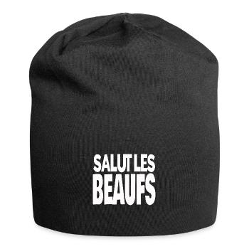 salut les beaufs - Bonnet en jersey - noir - Devant