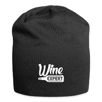Wein Experte Weinberg Winzer Weinglas Weine - Jersey-Beanie - Schwarz - Vorne