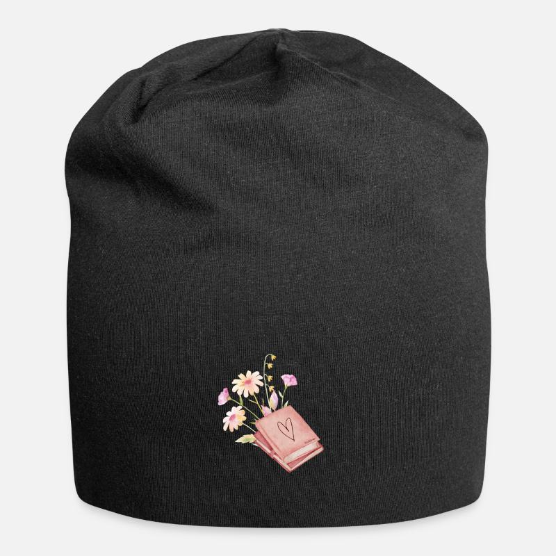 Booklover - Jersey-Beanie - Schwarz