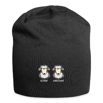 Schaf Unschaf - Jersey-Beanie - Schwarz - Vorne