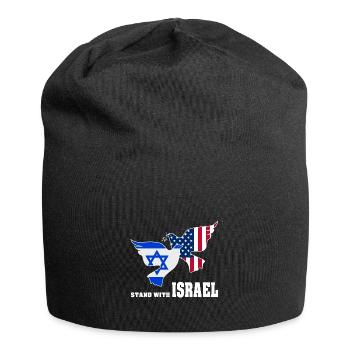 États-Unis Israël Colombes de la paix - Bonnet en jersey - noir - Devant
