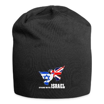 Grande-Bretagne Israël Colombes de la paix - Bonnet en jersey - noir - Devant