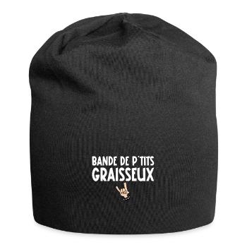 bande de p'tits graisseux - Bonnet en jersey - noir - Devant