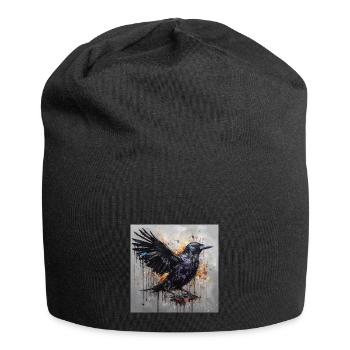 Raven - Jersey Beanie - black - Front