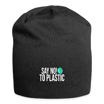 SAY NO TO PLASTIC - Jersey Beanie - black - Front