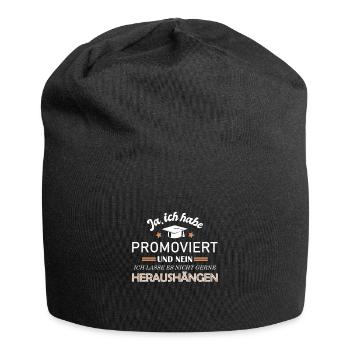 Doctorate doctor university graduation gift - Jersey Beanie - black - Front