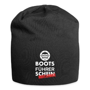 Bootsführerschein bestanden Boot Meer Motorboot - Jersey-Beanie - Schwarz - Vorne