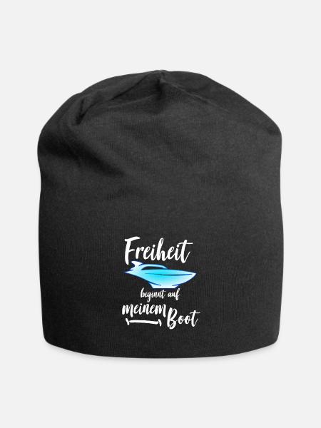 Freiheit Boot Motorboot Segeln Yacht - Jersey-Beanie - Schwarz