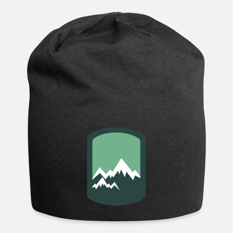 Mountain Logo - Jersey-Beanie - Schwarz