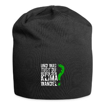 Klimawandel - Jersey-Beanie - Schwarz - Vorne