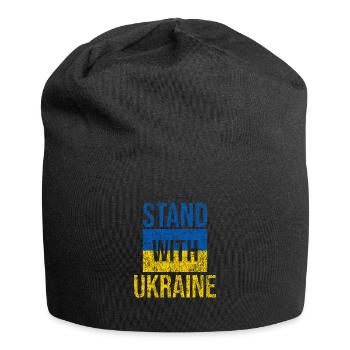 Stand with ukraine grunge - Jersey-Beanie - Schwarz - Vorne