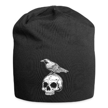 Skull Skull Horror Skeleton Halloween Metal - Jersey Beanie - black - Front