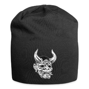 Skull Skull Horror Skeleton Halloween Geisha - Jersey Beanie - black - Front