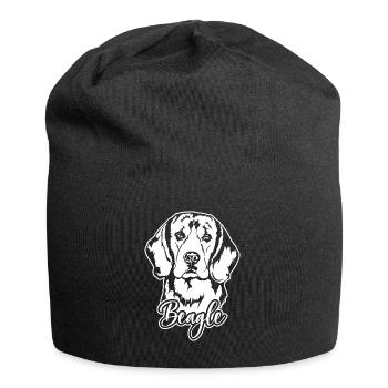 BEAGLE Dog Portrait Dog Dogs Wilsigns Hunting Dog - Jersey Beanie - black - Front