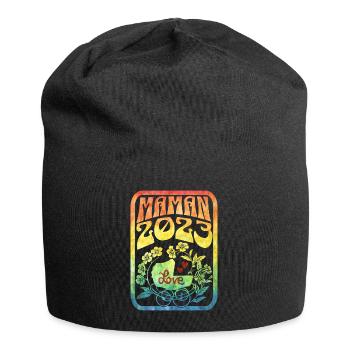 Grossesse Femme Enceinte - Future Maman 2023 - Bonnet en jersey - noir - Devant