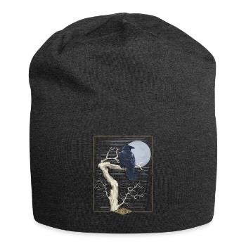 Handmade Raven 'The Raven' Mystic Tarot - Jersey Beanie - charcoal grey - Front