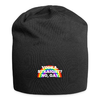 Vodka. Tout droit? Eh bien, gay. - Bonnet en jersey - noir - Devant