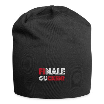 Finale Gucken | WM, Weltmeisterschaft, Fussball - Jersey-Beanie - Schwarz - Vorne