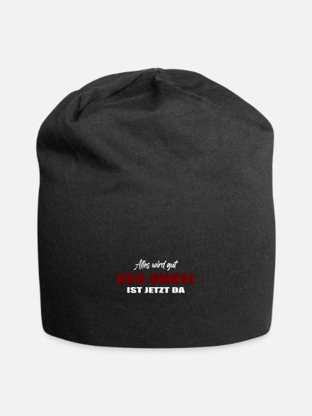 Onkel - Jersey-Beanie - Schwarz