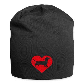 Teckel Teckel Cœur - Bonnet en jersey - noir - Devant
