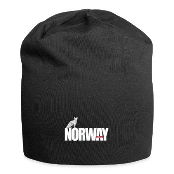 Norwegen - Jersey-Beanie - Schwarz - Vorne