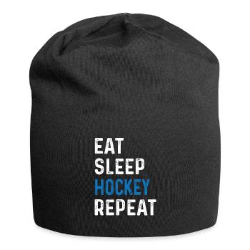 Eat Sleep Hockey Repeat Shirt Teamsport - Jersey-Beanie - Schwarz - Vorne